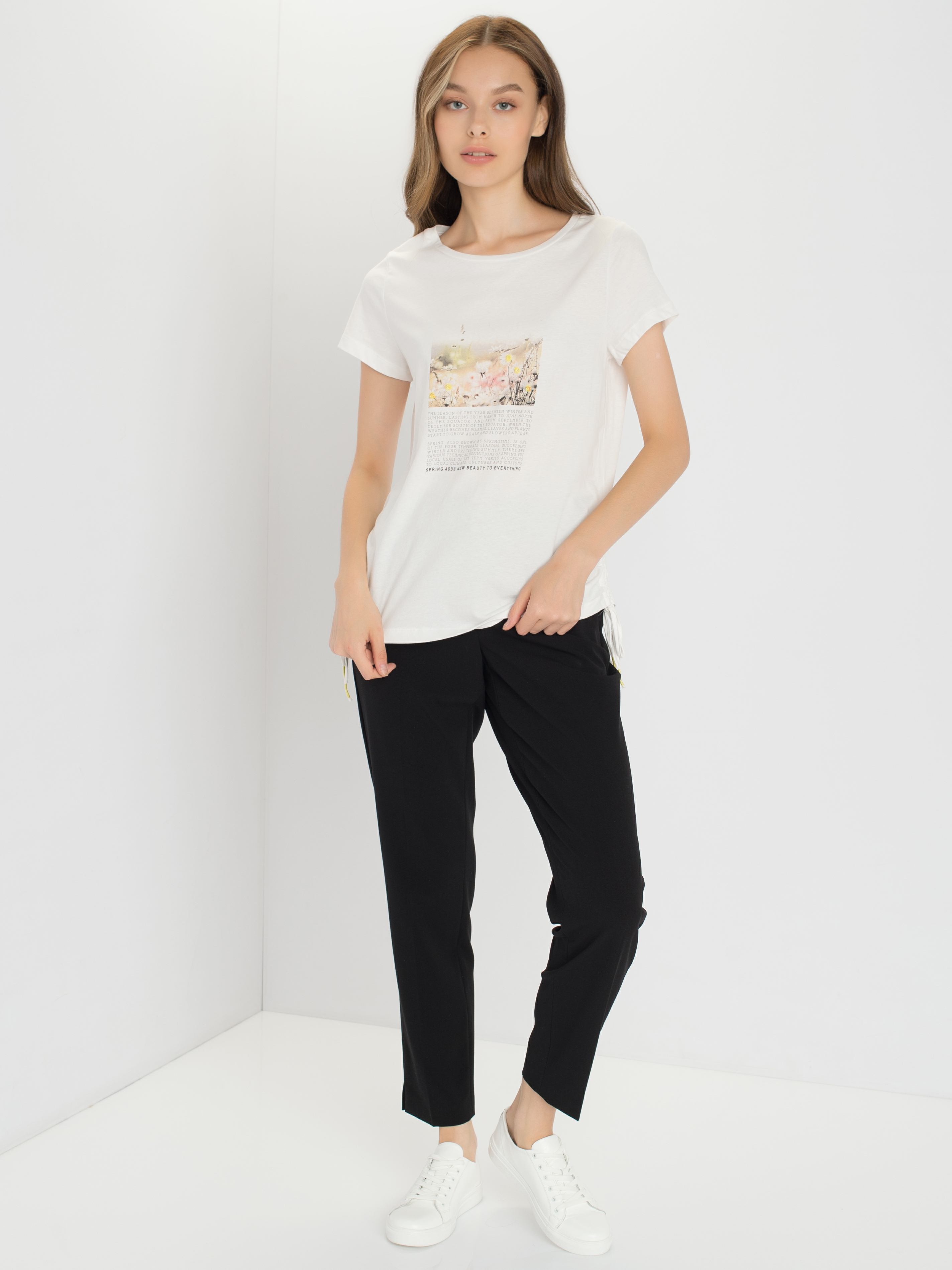 

Футболка женская TAIFUN by GERRY WEBER 171021-16123-9702 белая 42, 171021-16123-9702