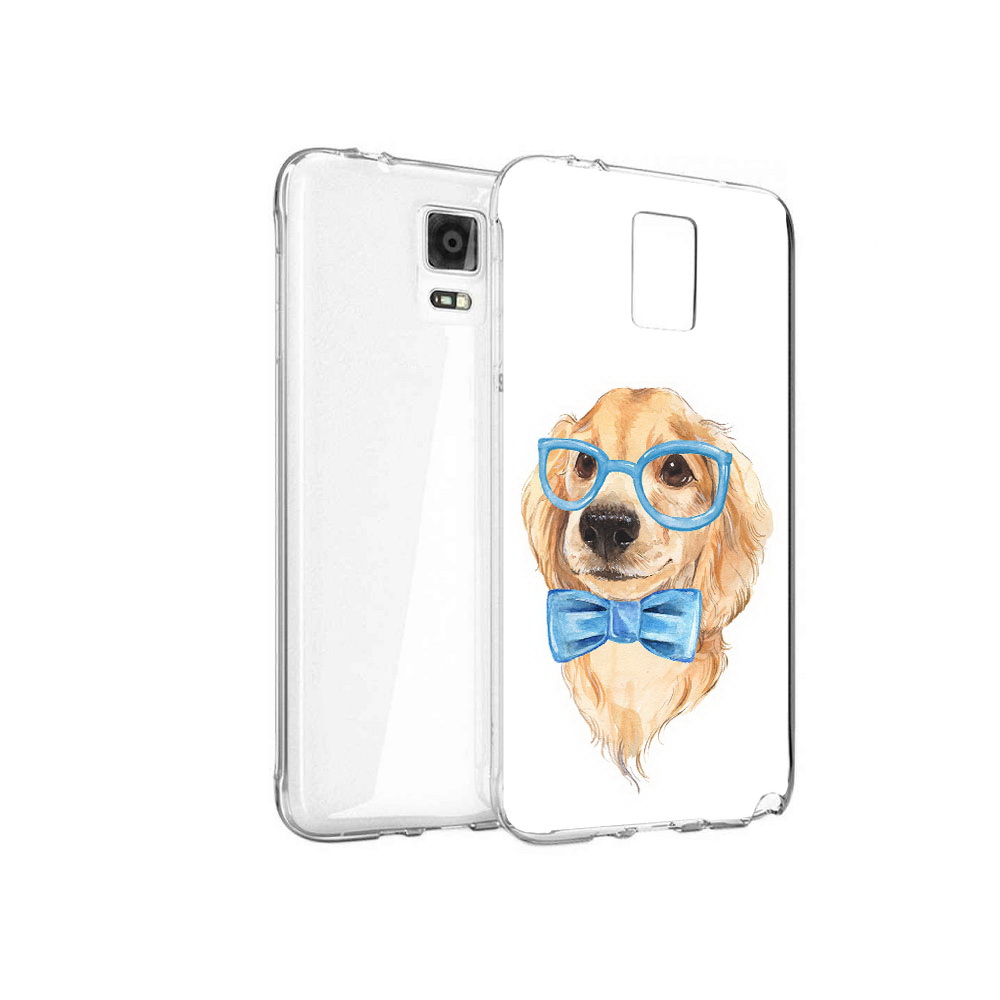 

Чехол MyPads Tocco для Samsung Galaxy Note 4 Собака интеллигент, Прозрачный, Tocco