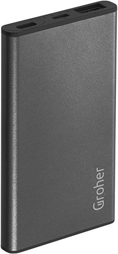 

Внешний аккумулятор Groher GPB-2450 5000 мА/ч Black, GPB-2450