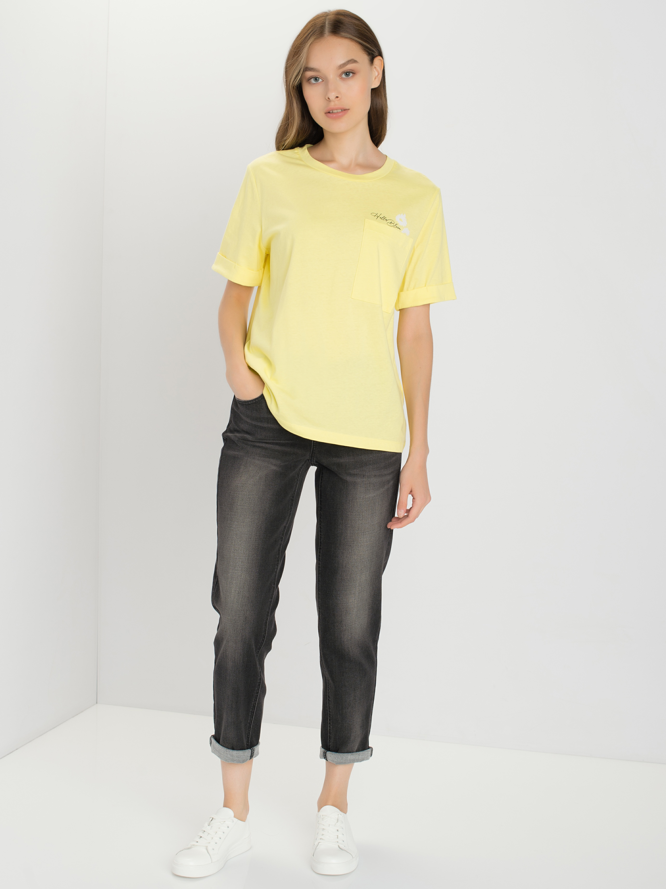 

Футболка женская TAIFUN by GERRY WEBER 171019-16121-4172 желтая 40, 171019-16121-4172