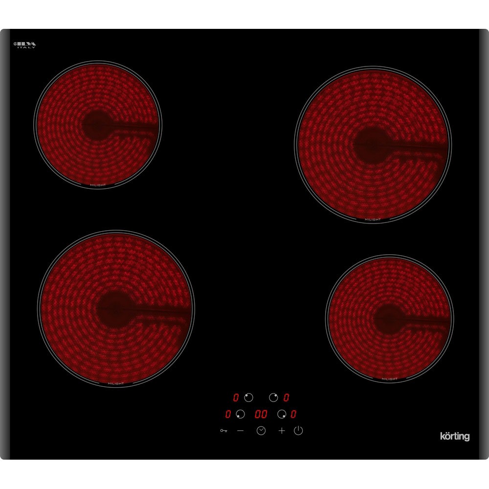 Встраиваемая варочная панель электрическая Korting HK 60003 B черный