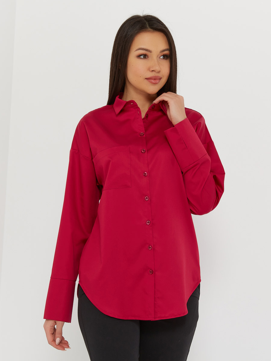 

Рубашка женская KATHARINA KROSS 01-00002737 бордовая 50, Бордовый, 01-00002737