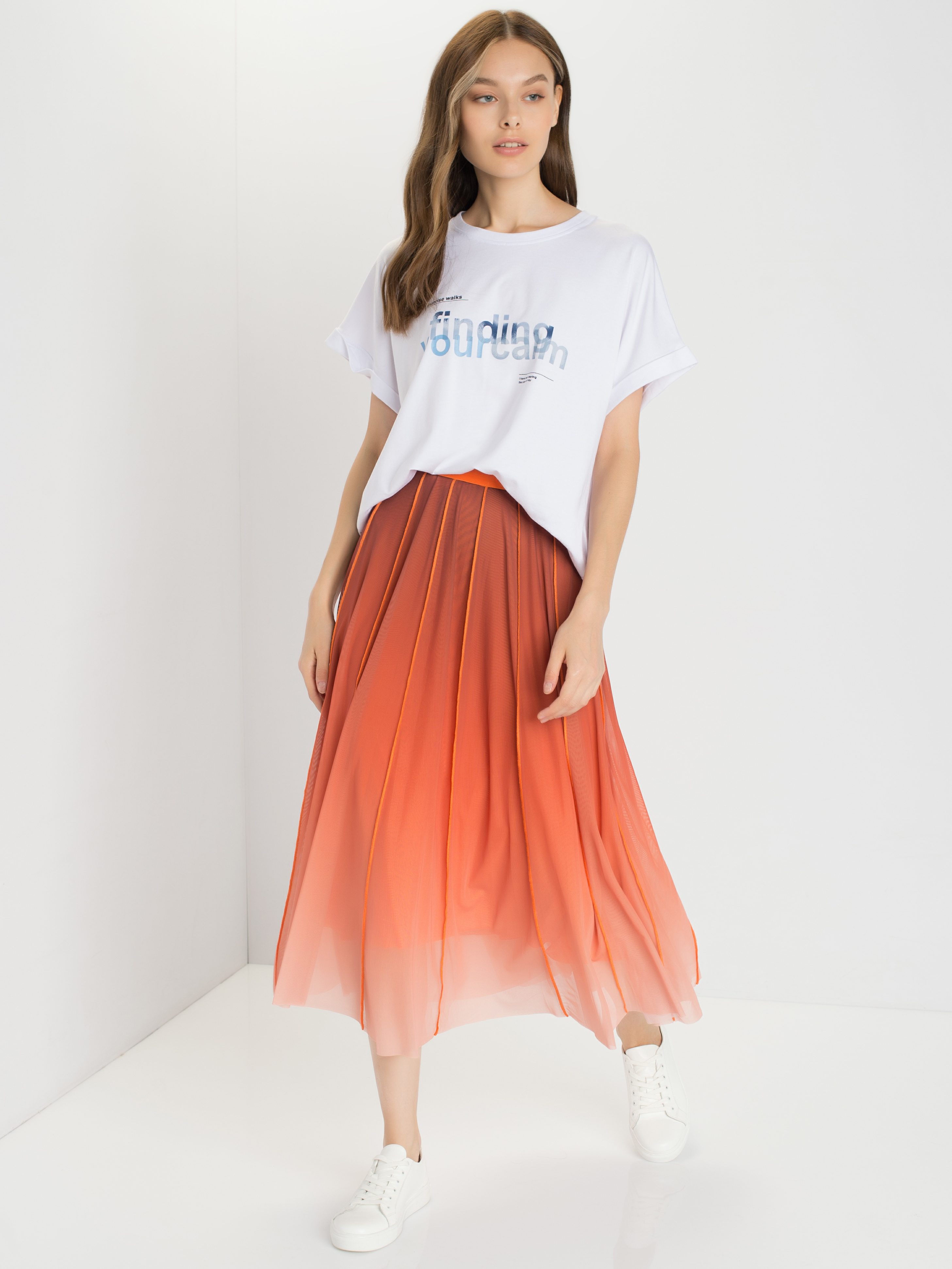 

Футболка женская TAIFUN by GERRY WEBER 171009-16109-9608 белая 44, 171009-16109-9608