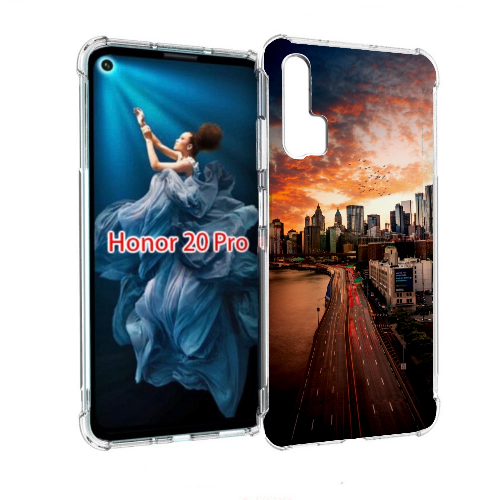 

Чехол бампер MyPads американский город фото для Honor 20 Pro про, Прозрачный, Tocco