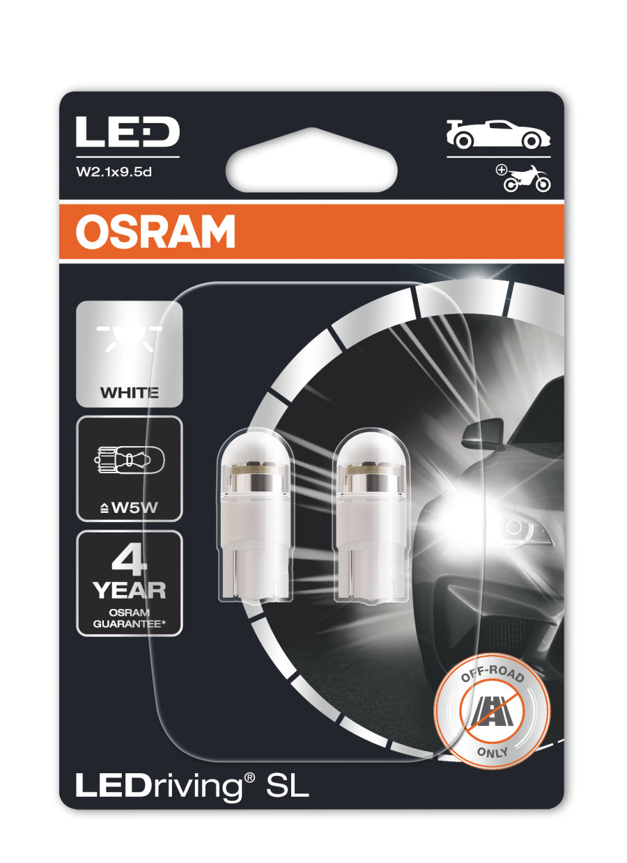 

Лампа W5W 12V 0,8W LEDriving, 2шт. блистер