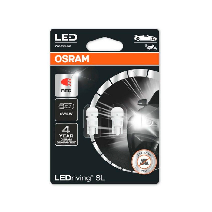 фото Лампа w5w 12v 0,6w ledriving, 2шт. блистер osram