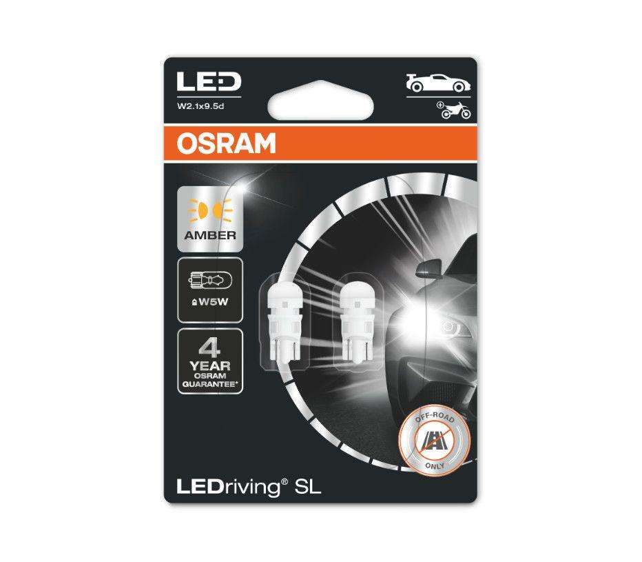 фото Лампа w5w 12v 0,5w ledriving, 2шт. блистер osram