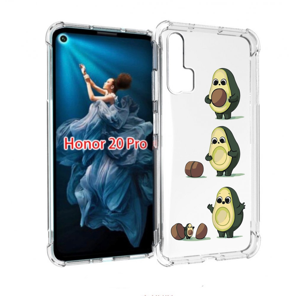 

Чехол бампер MyPads авокадо-с-малышом для Honor 20 Pro противоуд, Прозрачный, Tocco
