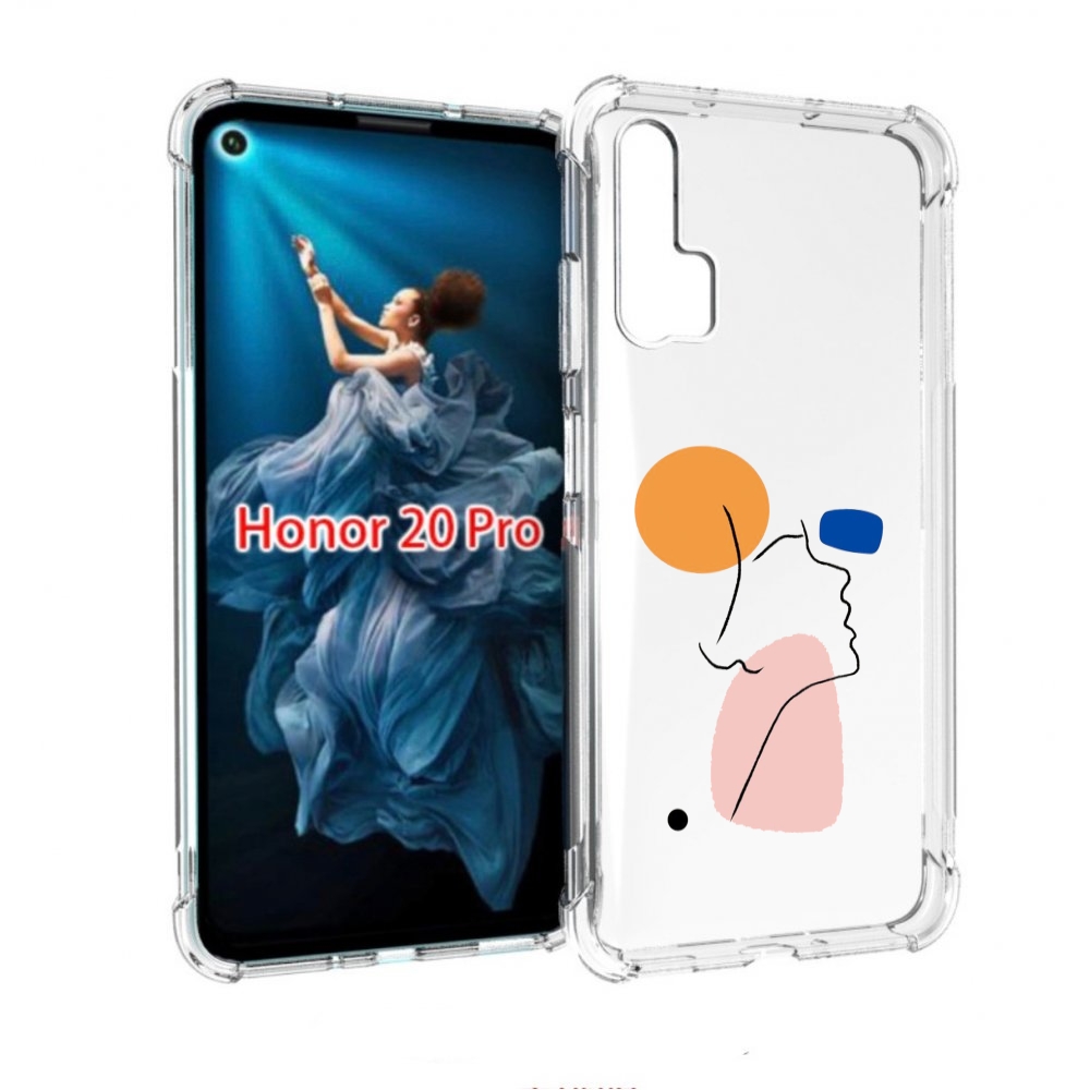 

Чехол бампер MyPads абстракция девушки женский для Honor 20 Pro, Прозрачный, Tocco