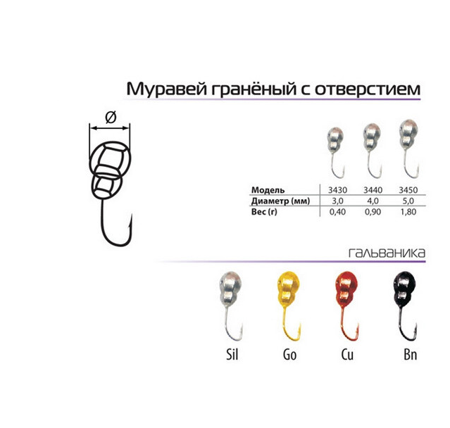 фото Spider мормышка w spider муравей граненый (размер 4; вес (гр) 0,9 / go)