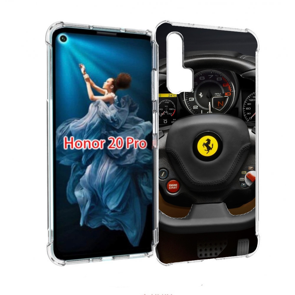 

Чехол бампер MyPads Ферарри для Honor 20 Pro противоударный, Прозрачный, Tocco