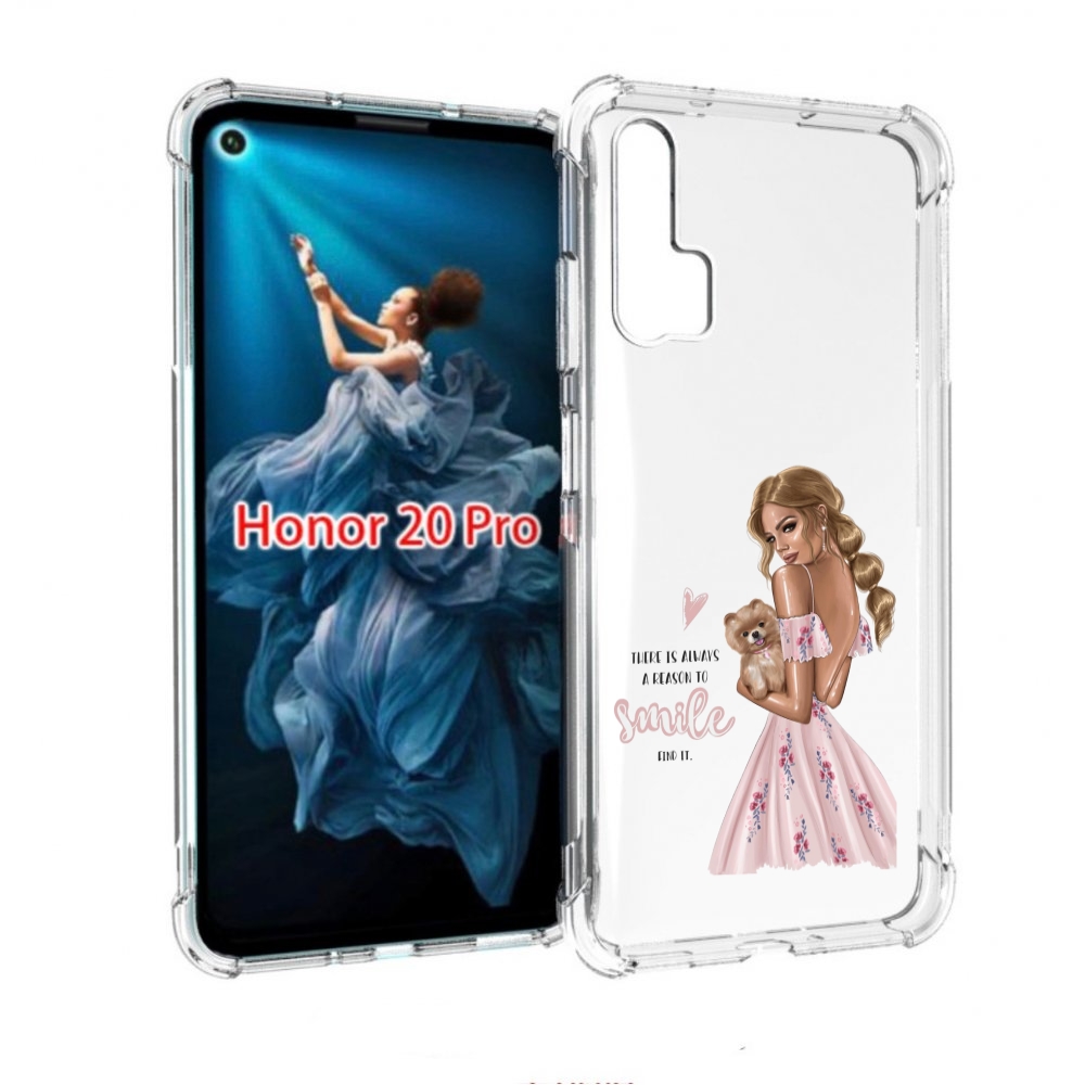 

Чехол бампер MyPads Улыбайся-чаще женский для Honor 20 Pro проти, Прозрачный, Tocco