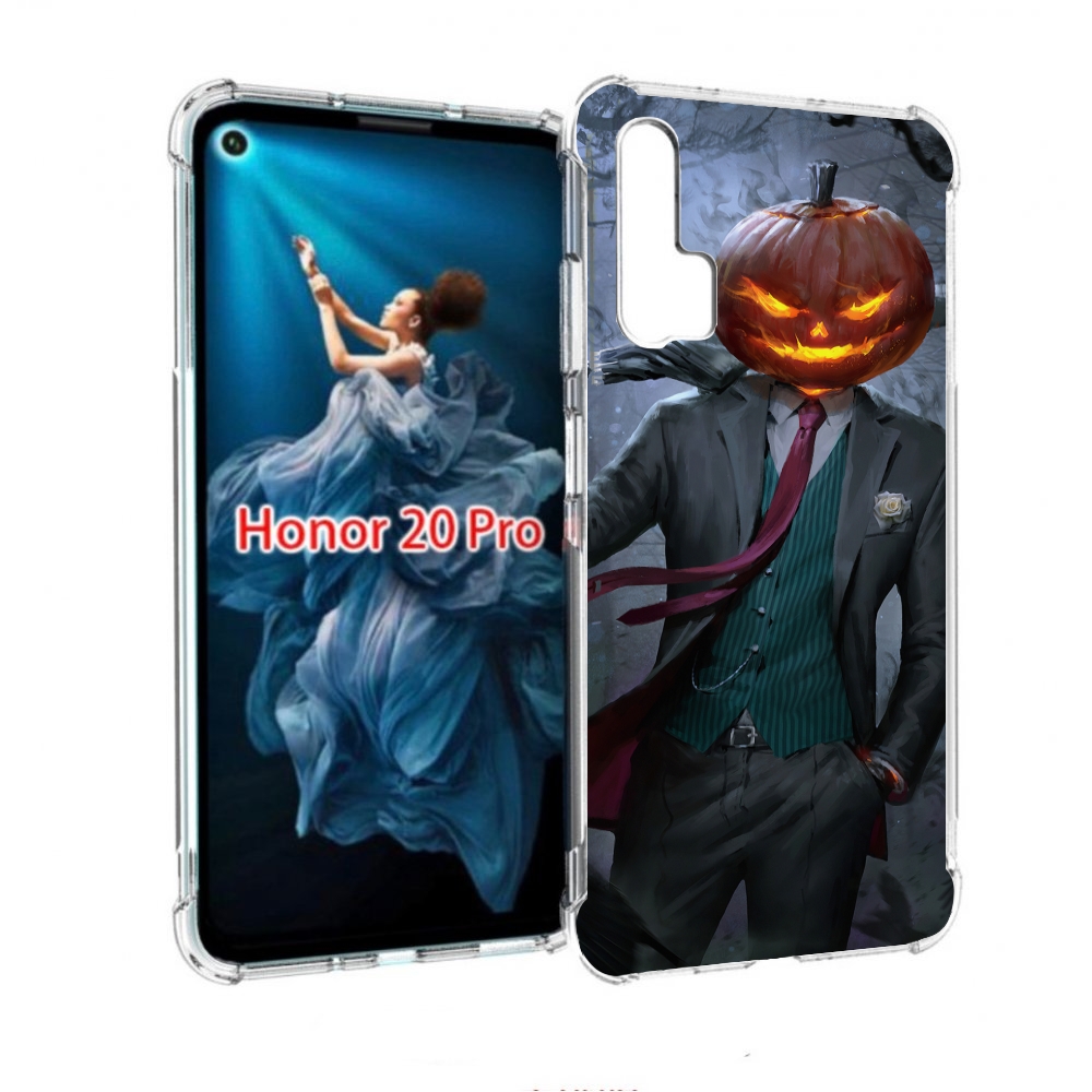 

Чехол бампер MyPads Тыква-убийца для Honor 20 Pro противоударный, Прозрачный, Tocco