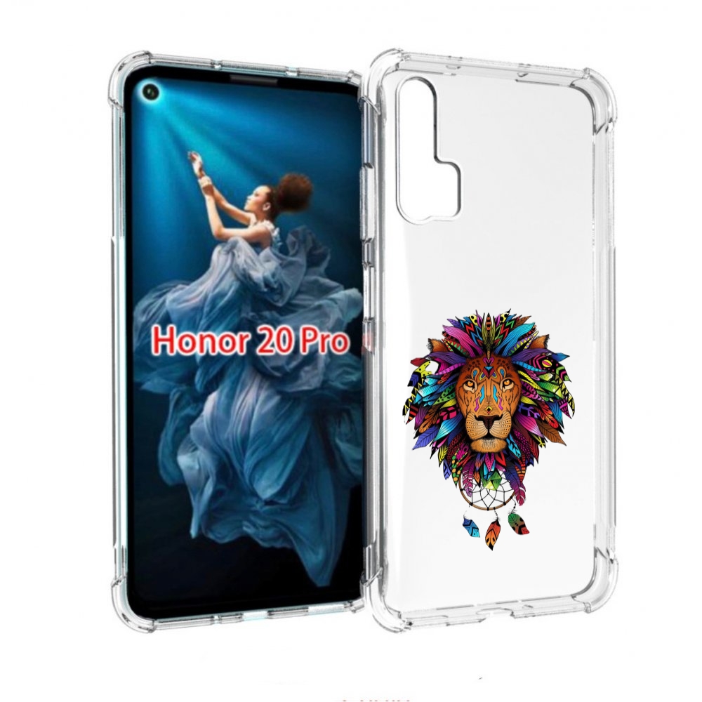 

Чехол бампер MyPads Тотемный Лев для Honor 20 Pro противоударный, Прозрачный, Tocco