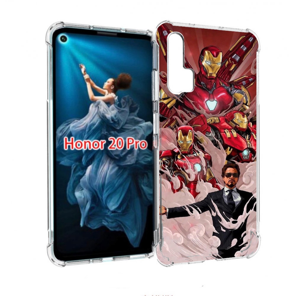 

Чехол бампер MyPads Тони-Старк-и-костюмы для Honor 20 Pro против, Прозрачный, Tocco