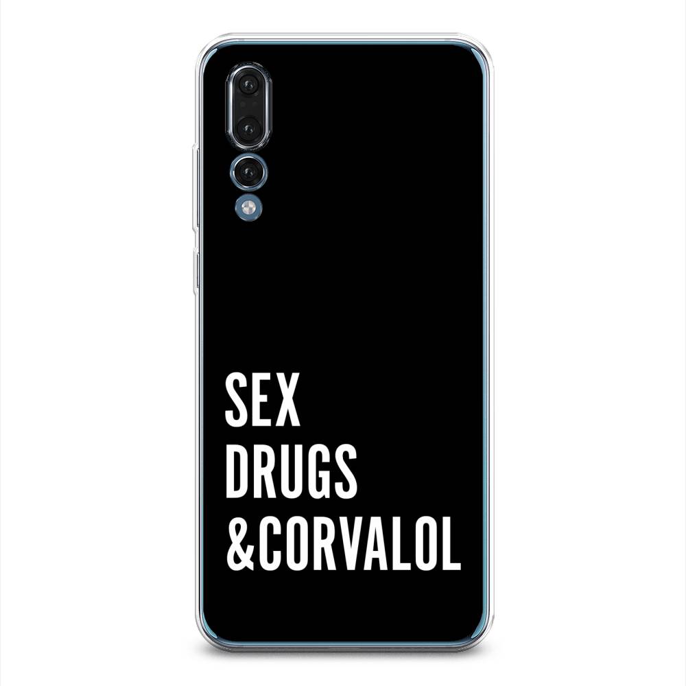 

Чехол на Huawei P20 Pro "Corvalol", Черный;серый;белый, 65050-6