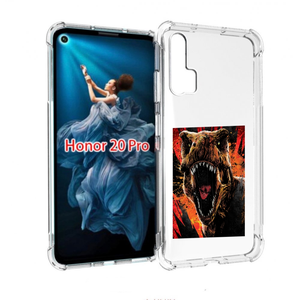

Чехол бампер MyPads Тиранозавр для Honor 20 Pro противоударный, Прозрачный, Tocco