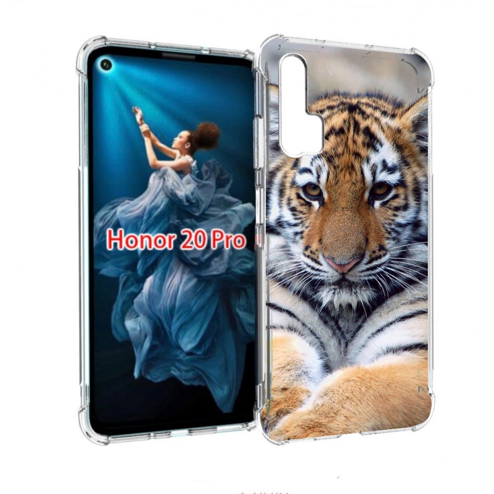

Чехол бампер MyPads Тигренок для Honor 20 Pro противоударный, Прозрачный, Tocco