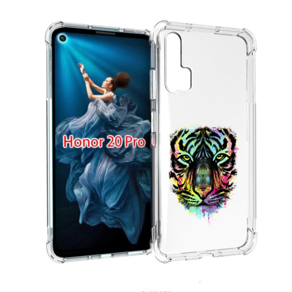 

Чехол бампер MyPads Тигр 1 для Honor 20 Pro противоударный, Прозрачный, Tocco