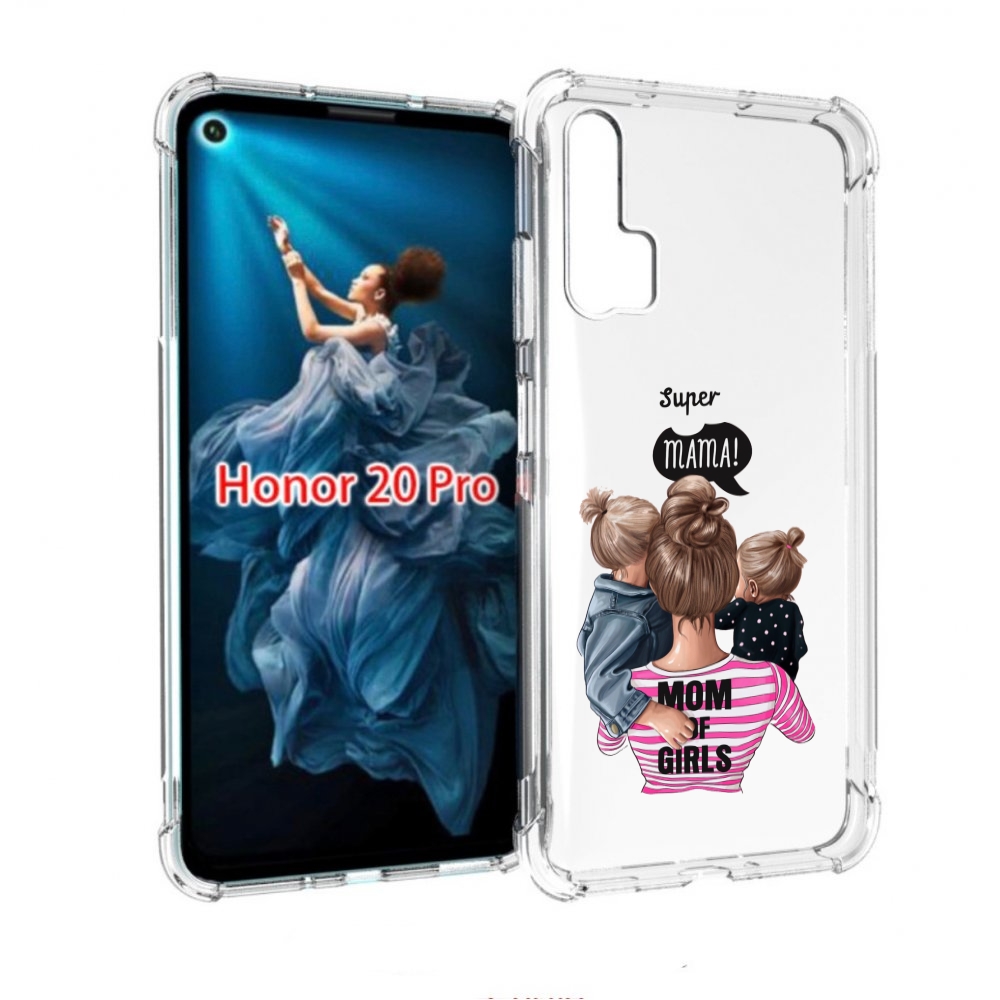

Чехол бампер MyPads Супер-мама-2 женский для Honor 20 Pro против, Прозрачный, Tocco