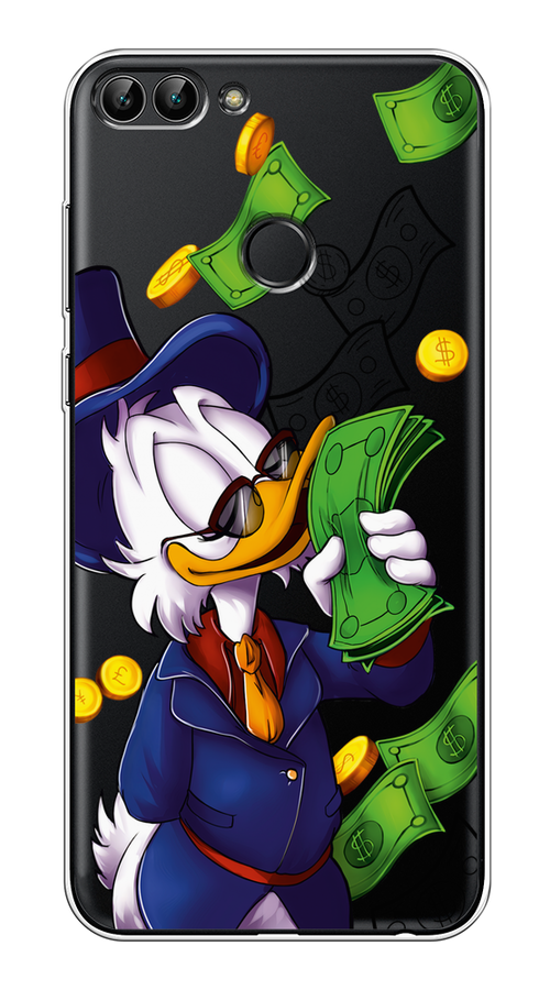 

Чехол на Huawei Y9 2018 "Scrooge McDuck with Money", Синий;зеленый;белый, 64950-6