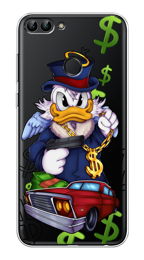 

Чехол на Huawei Y9 2018 "Scrooge McDuck with a Gold Chain", Красный;синий;белый, 64950-6