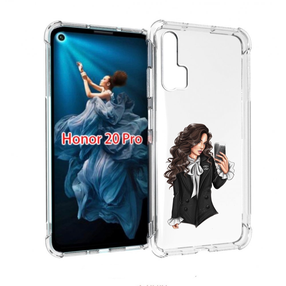 

Чехол бампер MyPads Стильная-девушка для Honor 20 Pro противоуда, Прозрачный, Tocco