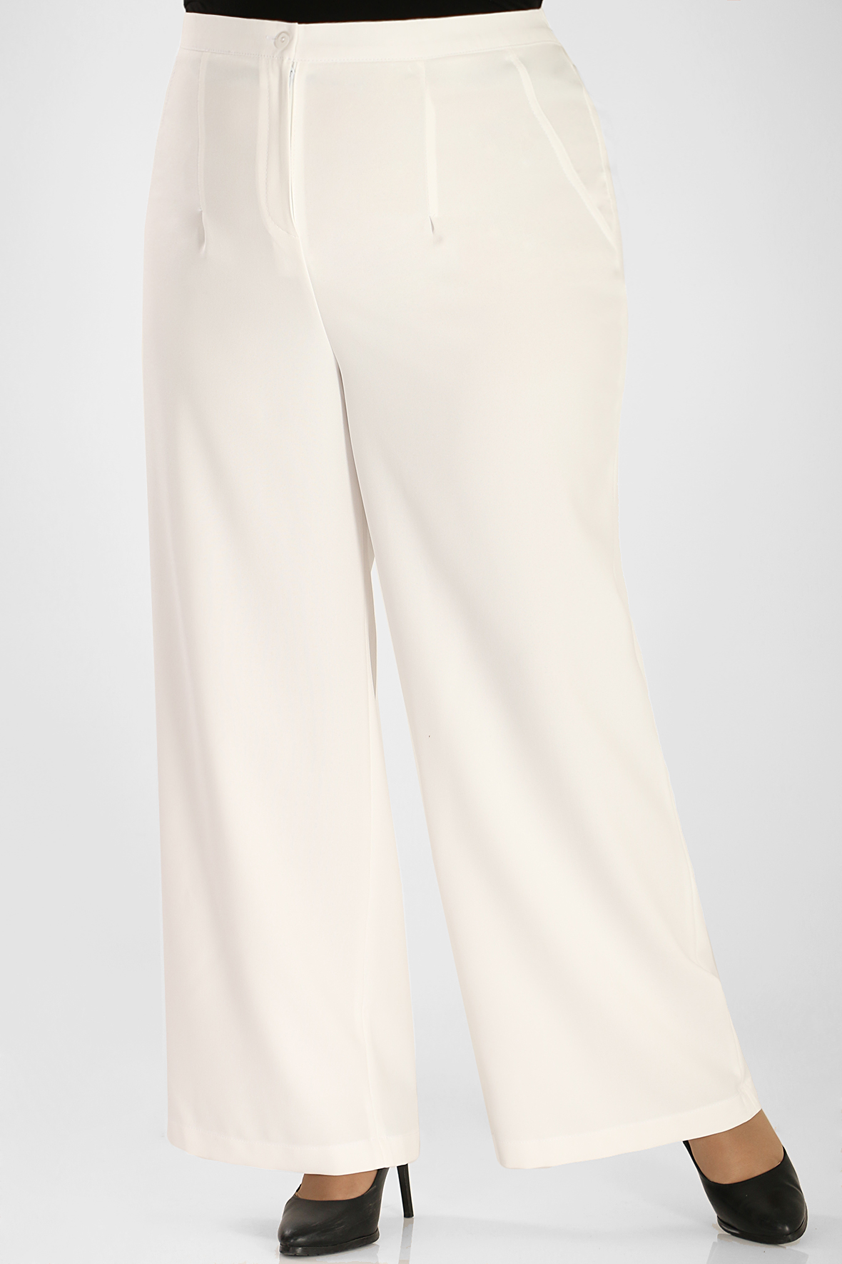 

Брюки женские AlmondShop 81-2006-21.С1 белые 58 RU, Белый, 81-2006-21.С1