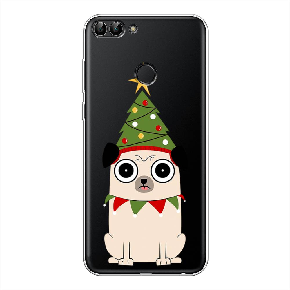 

Чехол для Huawei Y9 2018 "Собачка с ёлочкой", Бежевый;красный;зеленый, 64950-1