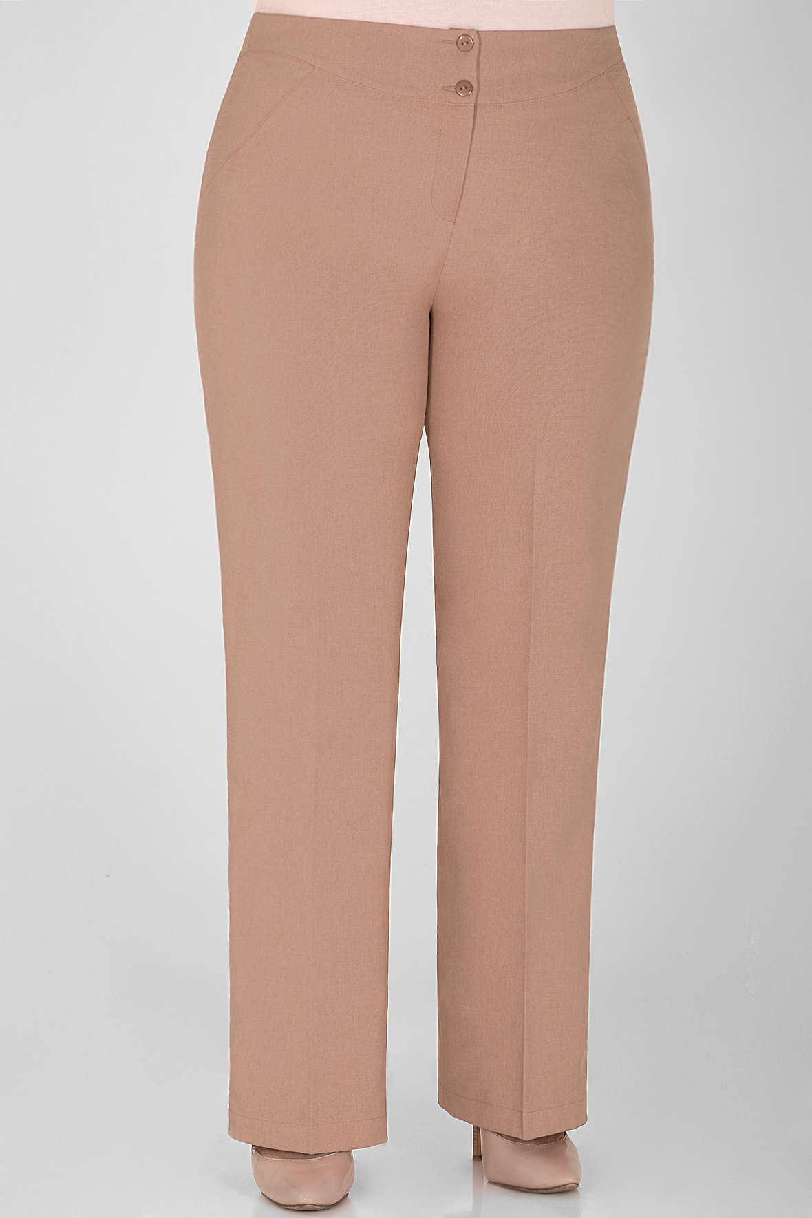 

Брюки женские AlmondShop 81-525-21.С1 бежевые 62 RU, 81-525-21.С1