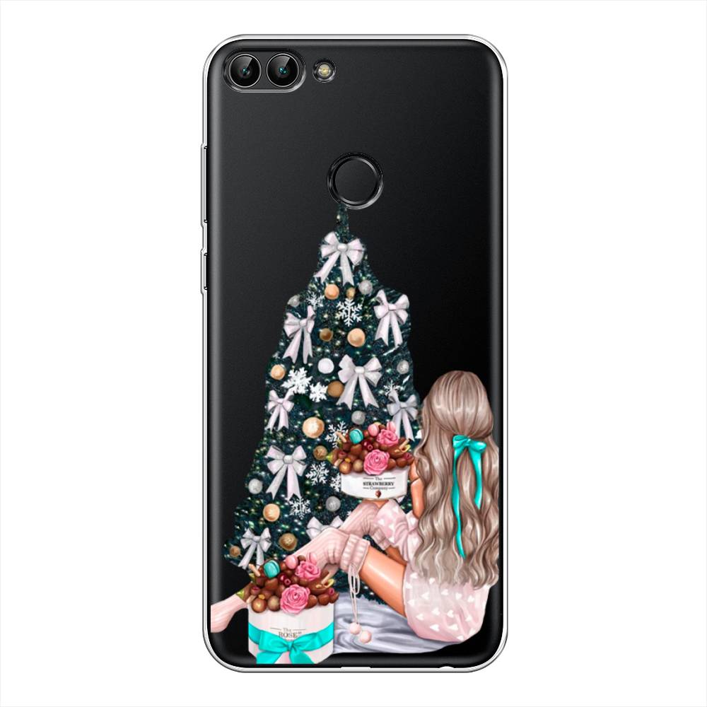 

Чехол для Huawei Y9 2018 "New Year", Зеленый;бежевый;голубой, 64950-5