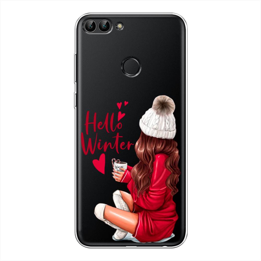 

Чехол для Huawei Y9 2018 "Hello winter", Красный;белый;коричневый, 64950-5
