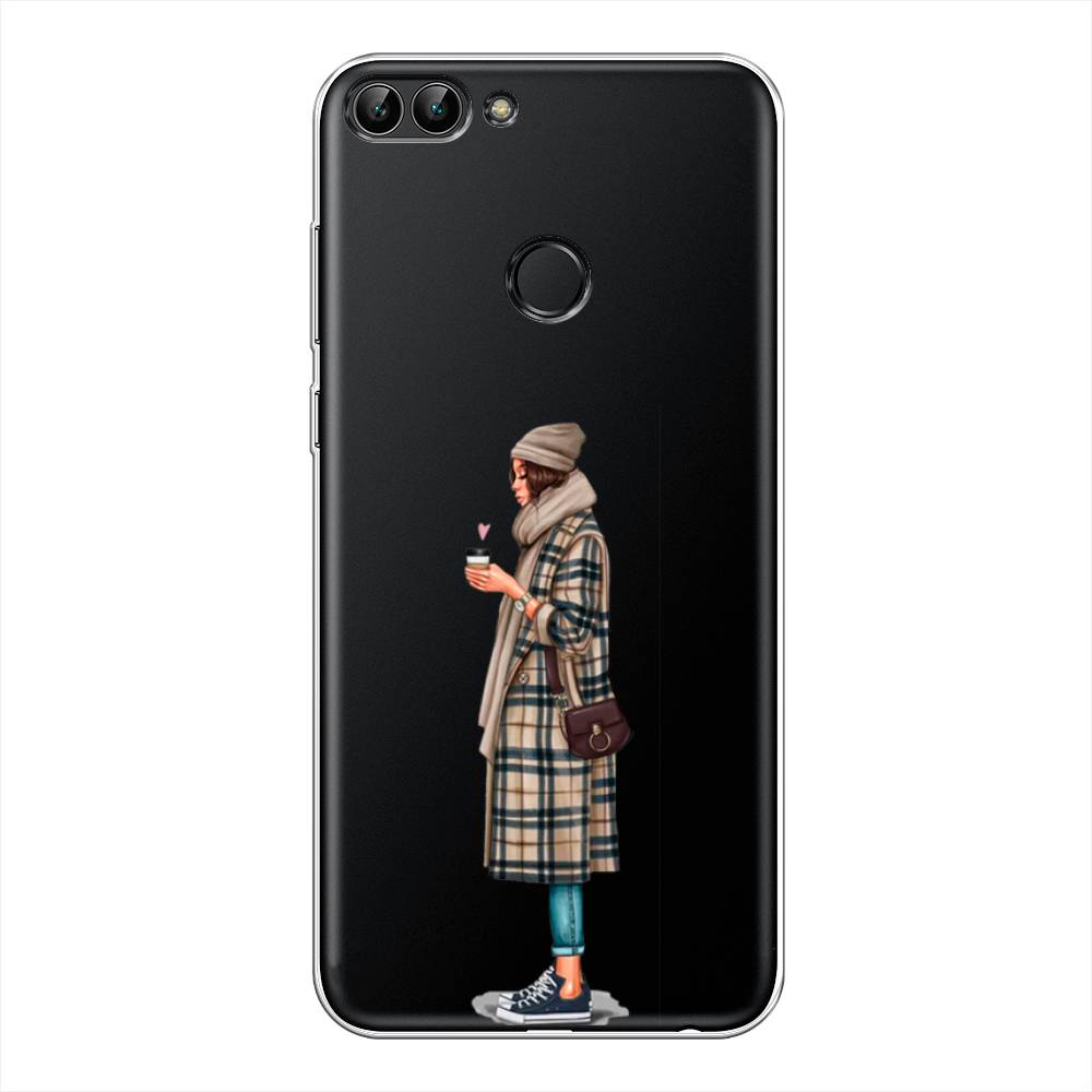

Чехол для Huawei Y9 2018 "Утренний кофе", Коричневый;бежевый, 64950-6