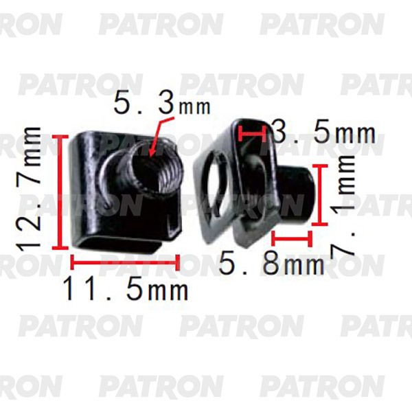 Скоба крепежная Применяемость: Скоба M6 11.5x12.7