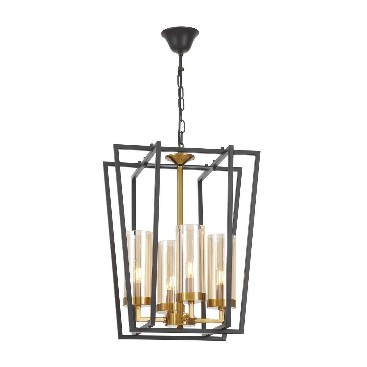 Подвесная люстра Lumina Deco Afres LDP 1246-4 BKMD 13920₽