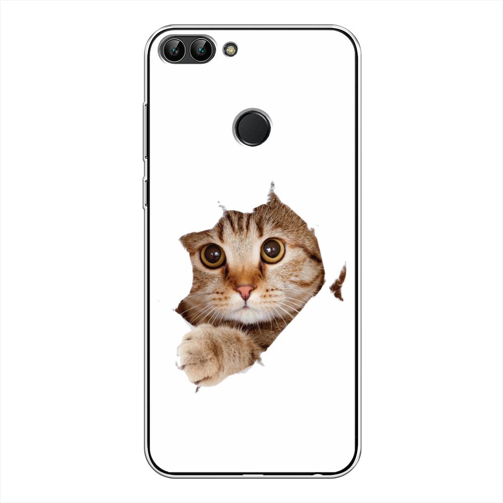 

Чехол для Huawei Y9 2018 "Кот и бумага", Белый;коричневый, 64950-1