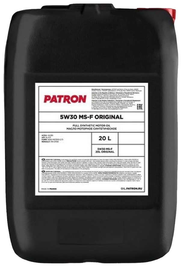 Моторное масло PATRON синтетическое 5W30 20л