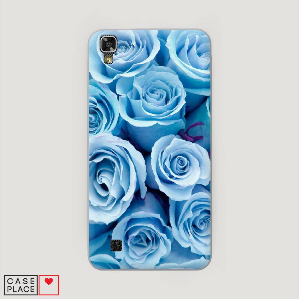 

Чехол Awog на LG X Power (K220DS) "Лазурные розы", Голубой, 82350-8