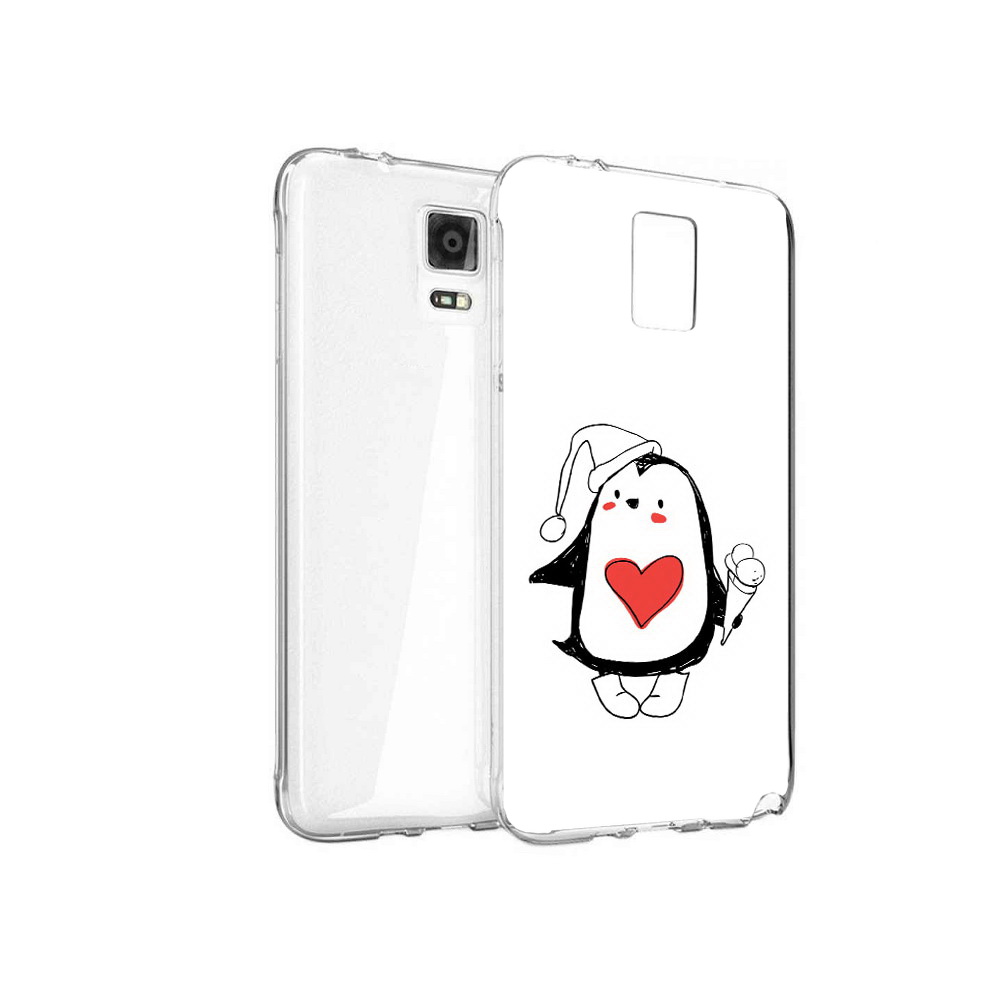 

Чехол MyPads Tocco для Samsung Galaxy Note 4 Пингвин с мороженым, Прозрачный, Tocco