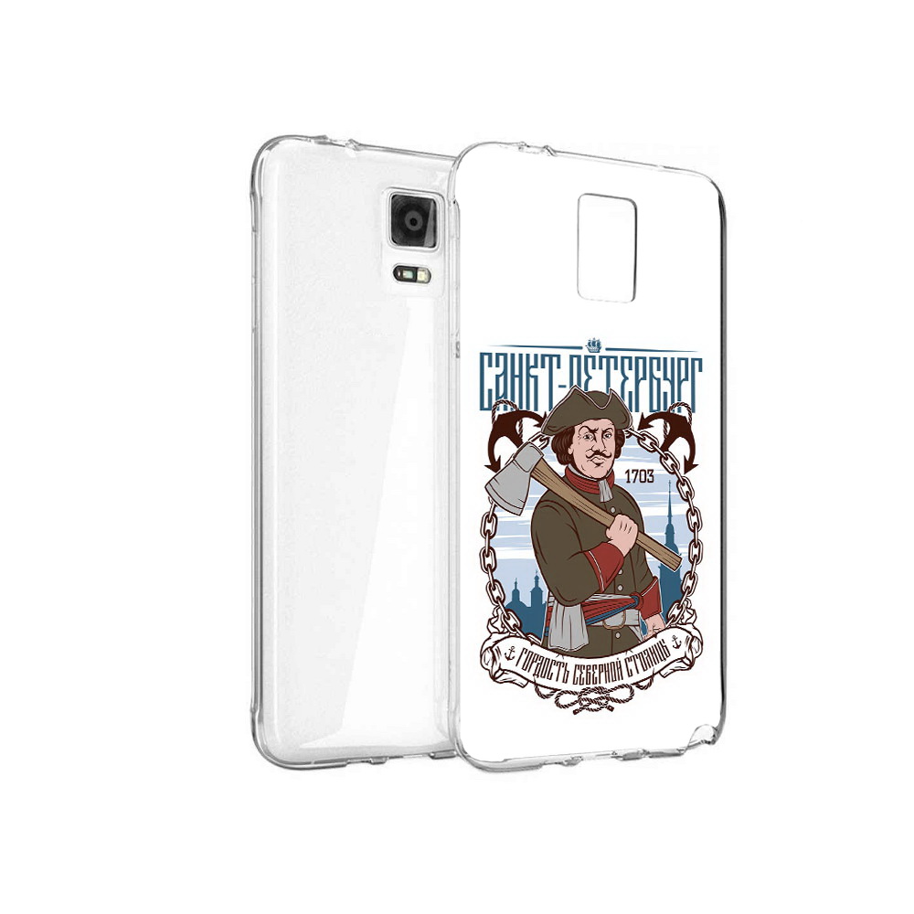 

Чехол MyPads Tocco для Samsung Galaxy Note 4 Петр первый, Прозрачный, Tocco