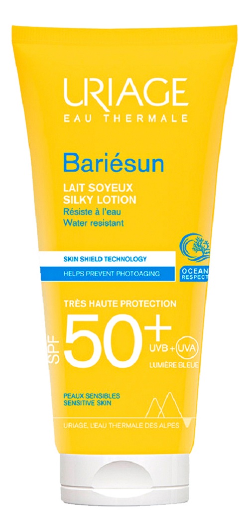 Солнцезащитное шелковистое молочко для лица и тела Uriage Bariesun Lait Soyeux SPF50 100мл uriage барьесан spf50 шелковистое молочко 100