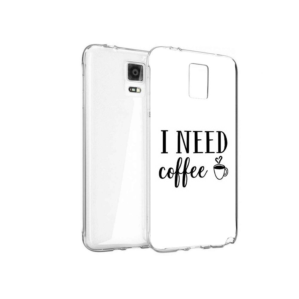 

Чехол MyPads Tocco для Samsung Galaxy Note 4 Мне нужен кофе, Прозрачный, Tocco