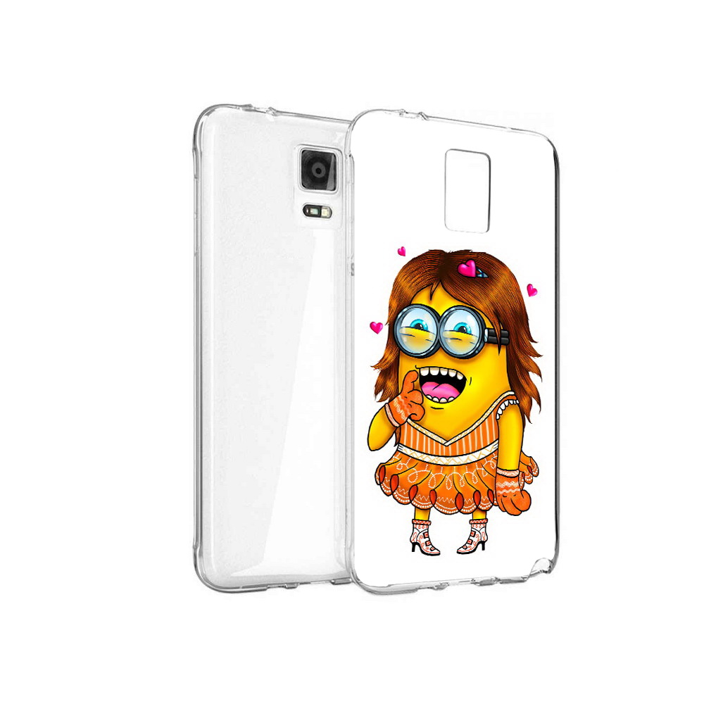 

Чехол MyPads Tocco для Samsung Galaxy Note 4 Миньон девочка, Прозрачный, Tocco