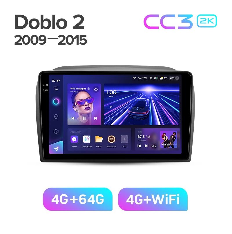 Магнитола TEYES FIAT DOBLO 2009 - 2015 г CC3 2K 464ГБ 3789000₽