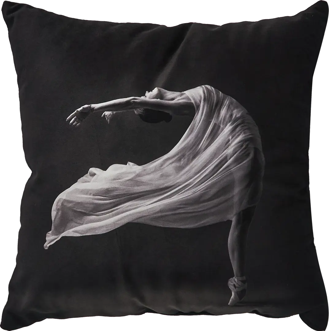 

Подушка Танец 40x40 см цвет черно-белый, Белый;черный