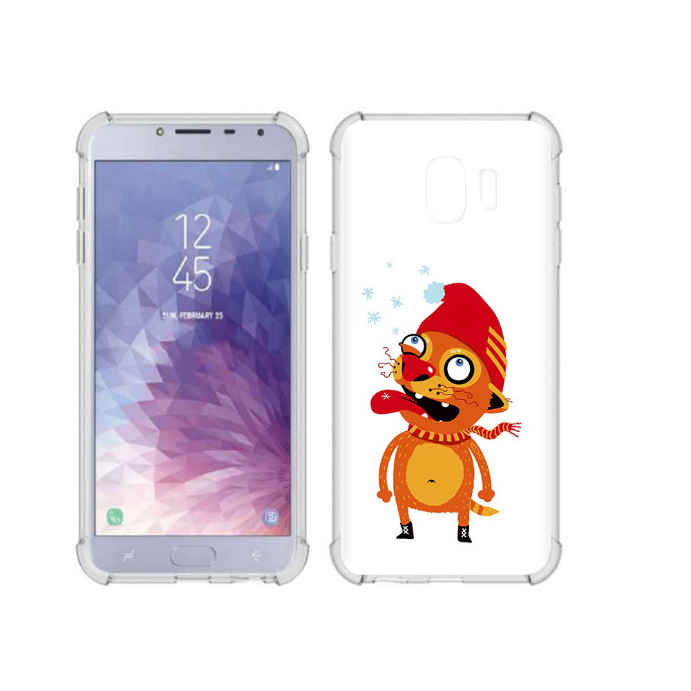 Чехол MyPads Tocco для Samsung Galaxy J4 (2018) Зимний кот