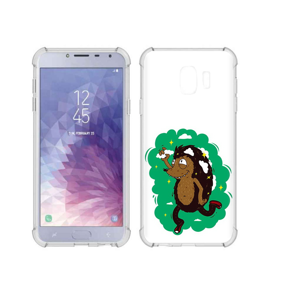 

Чехол MyPads Tocco для Samsung Galaxy J4 (2018) Ежик в облаках, Прозрачный, Tocco