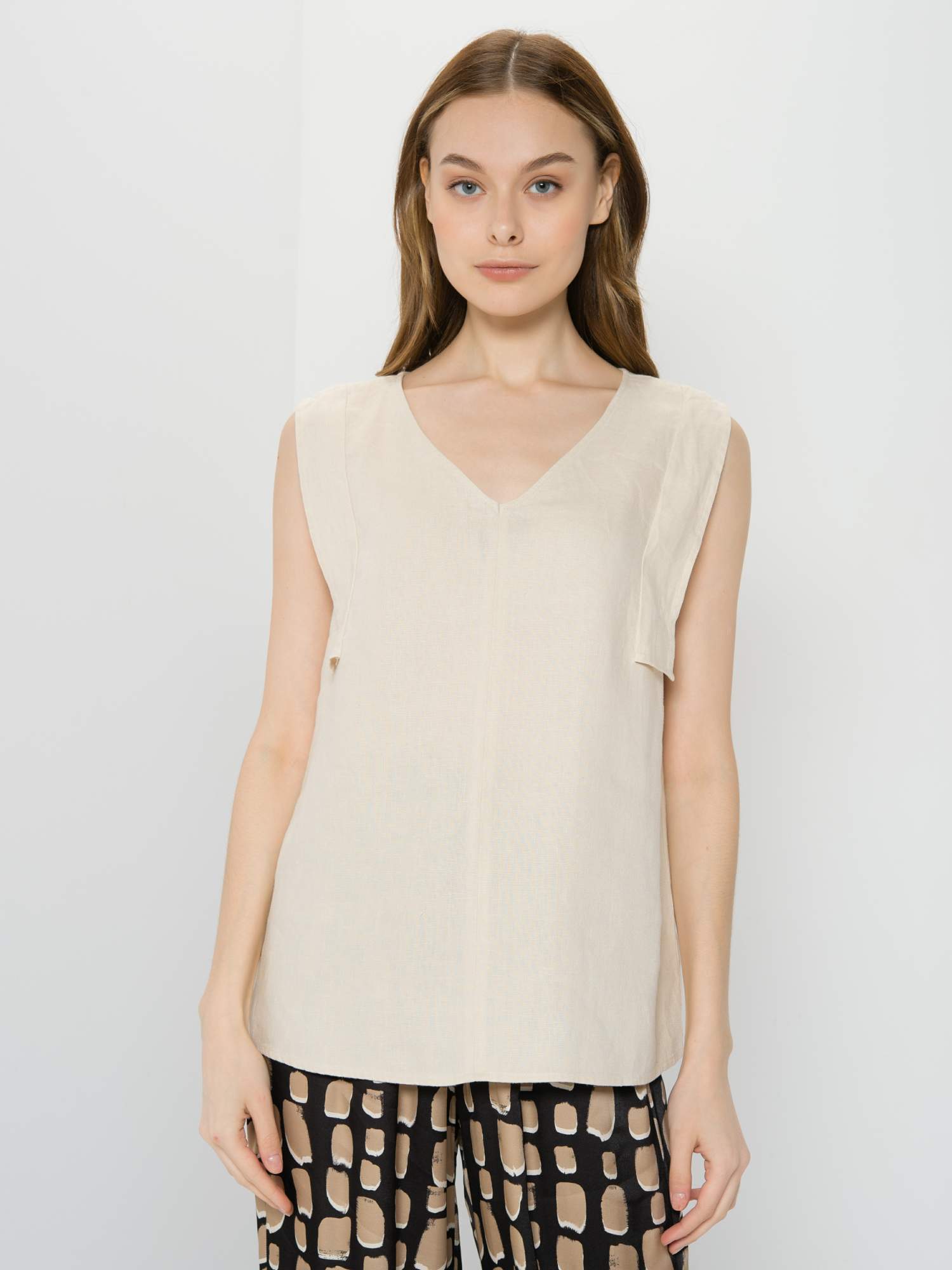 

Блуза женская TAIFUN by GERRY WEBER 160024-11256-9350 бежевая 48, 160024-11256-9350