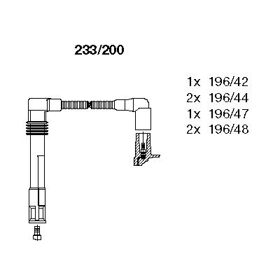 Комплект проводов зажигания BREMI 233/200 600000361812