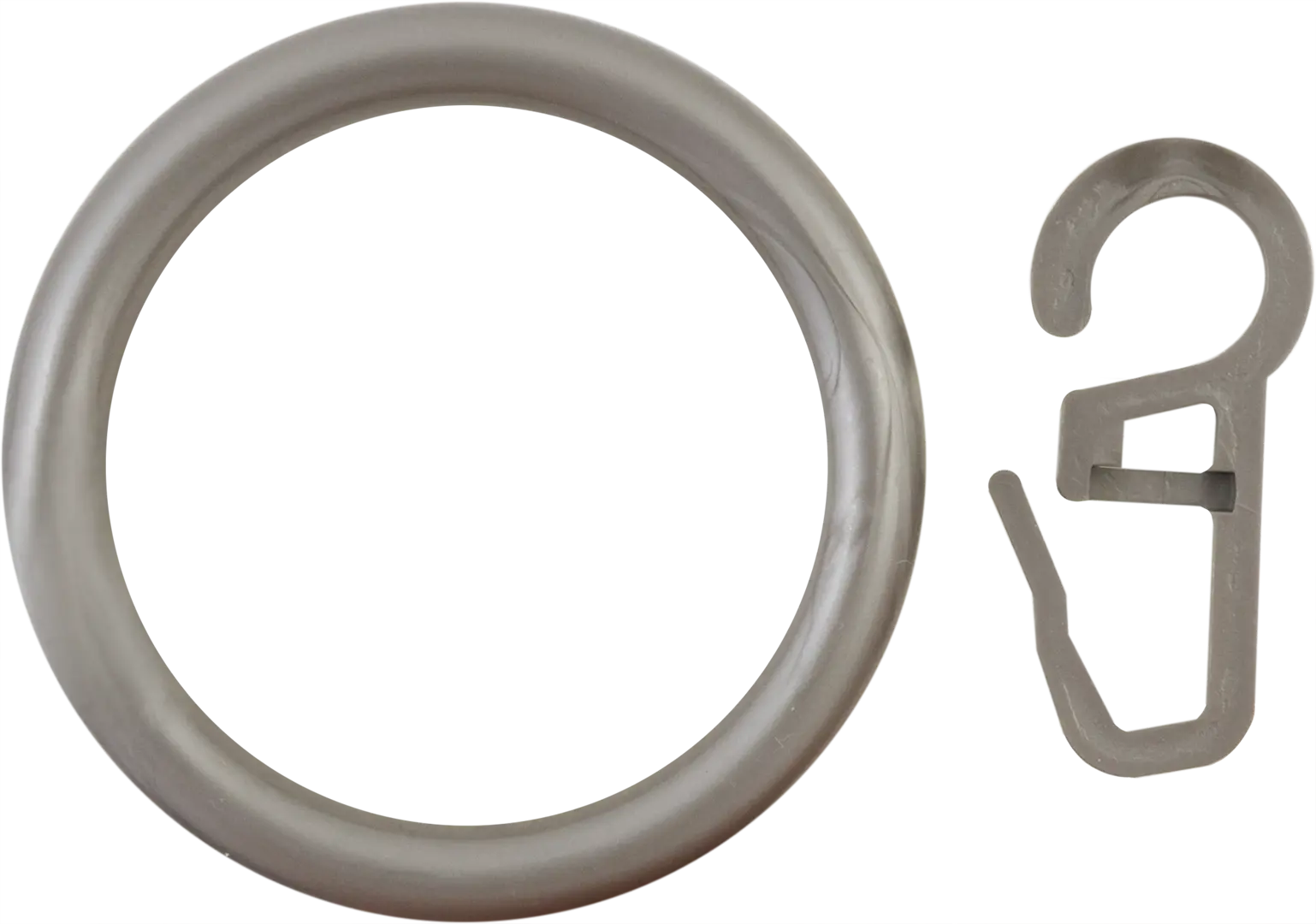 

Кольцо с крючком Русские Карнизы, пластик, цвет морена, 2.8 см, 4 шт.